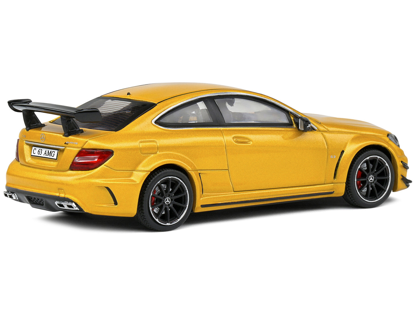 2012 Mercedes-Benz C63 AMG Black Series Solarbeam Yellow Metallic 1/43 Diecast Model Car by Solido