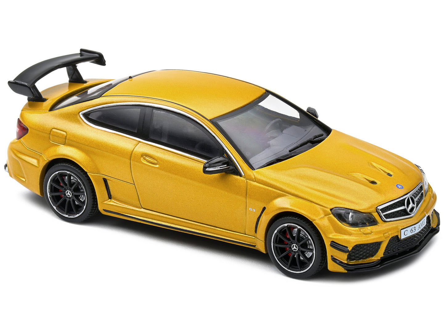 2012 Mercedes-Benz C63 AMG Black Series Solarbeam Yellow Metallic 1/43 Diecast Model Car by Solido