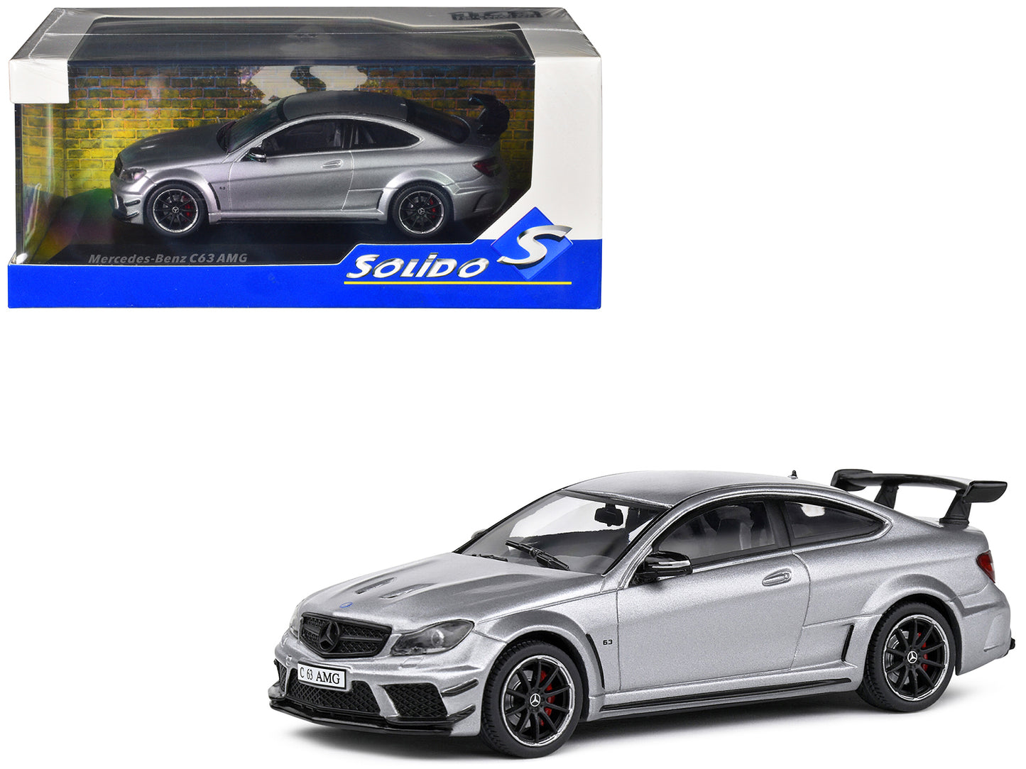 Mercedes-Benz C63 AMG Black Series Matt Gray Metallic 1/43 Diecast Model Car by Solido