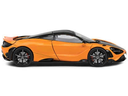 2020 McLaren 765 LT Papaya Spark Orange Metallic and Black 1/43 Diecast Model Car by Solido