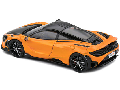 2020 McLaren 765 LT Papaya Spark Orange Metallic and Black 1/43 Diecast Model Car by Solido