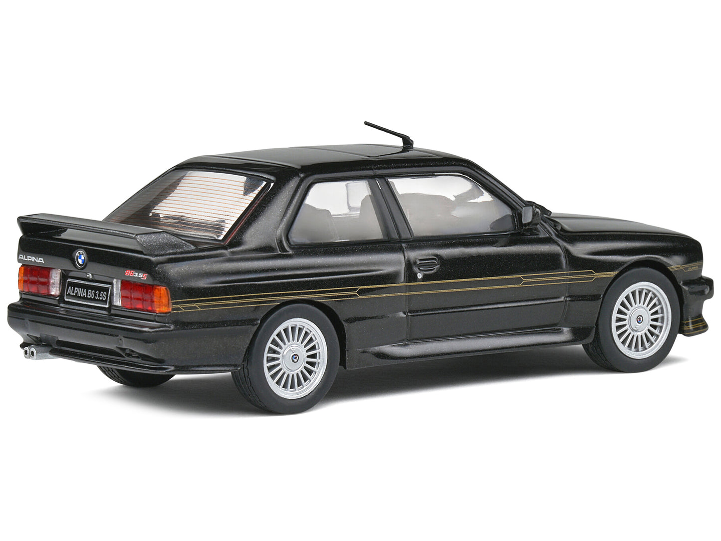 1989 BMW E30 M3 Alpina B6 3.5S Diamond Black Metallic 1/43 Diecast Model Car by Solido