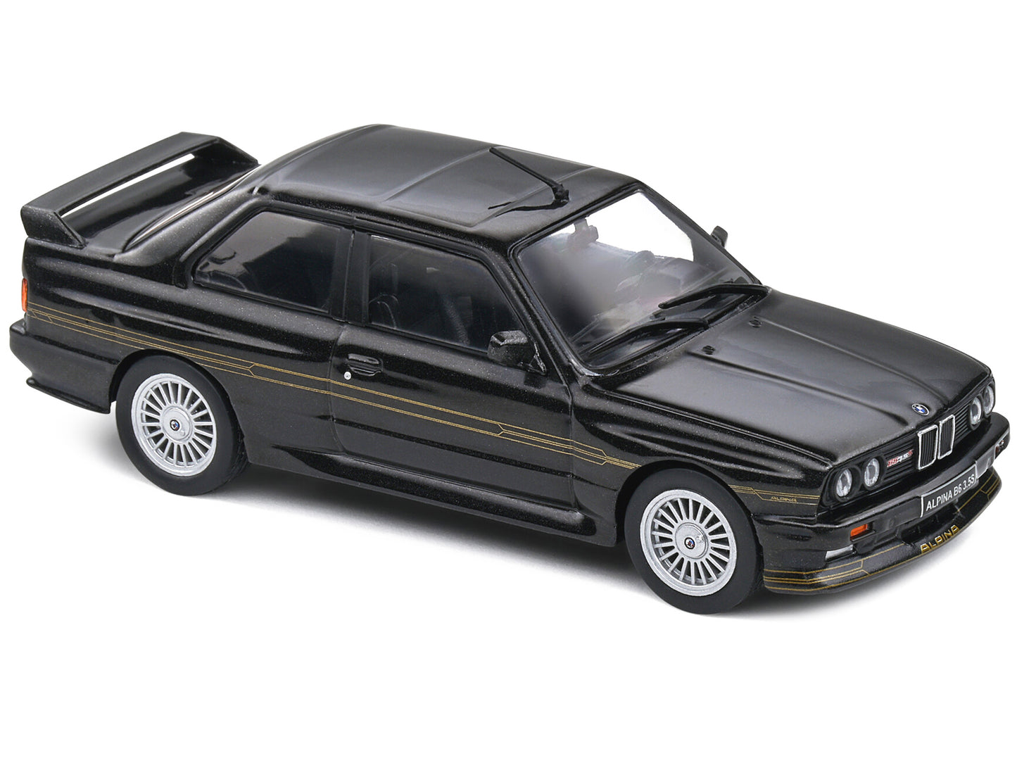 1989 BMW E30 M3 Alpina B6 3.5S Diamond Black Metallic 1/43 Diecast Model Car by Solido