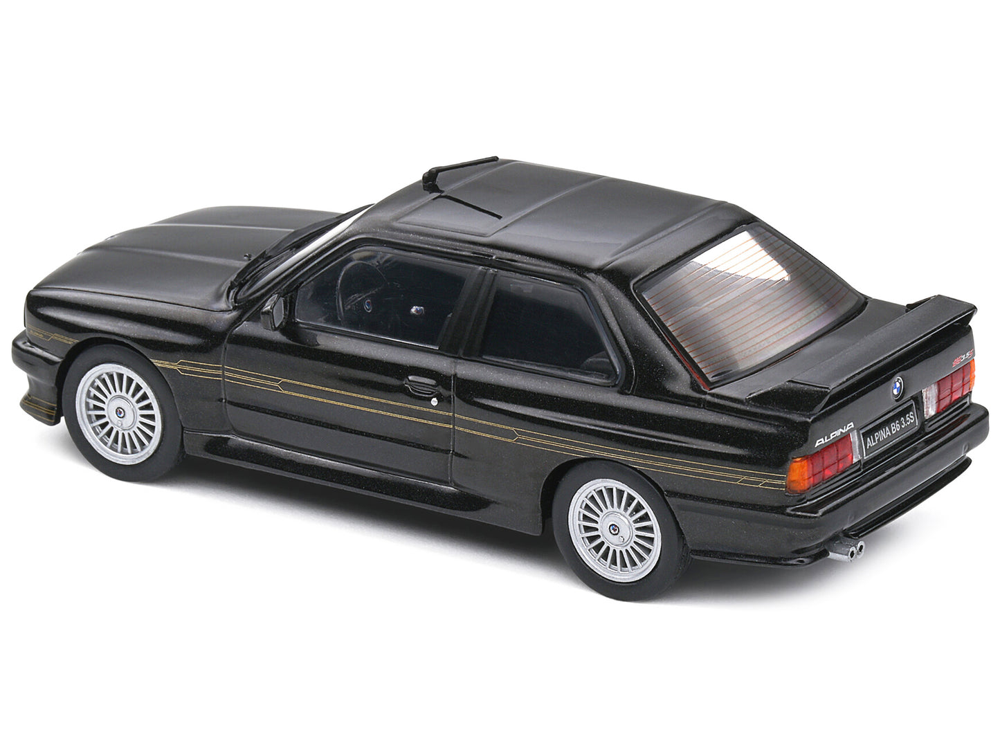 1989 BMW E30 M3 Alpina B6 3.5S Diamond Black Metallic 1/43 Diecast Model Car by Solido