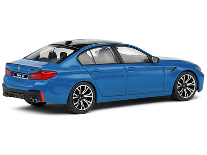 2022 BMW M5 (F90) Competition Voodoo Blue with Black Top 1/43 Diecast Model Car by Solido