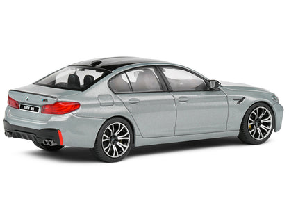 2022 BMW M5 F90 Competition Brooklyn Gray Metallic with Black Top 1/43 Diecast Model Car by Solido