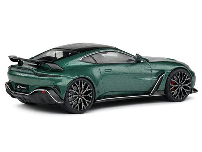 Aston Martin V12 Vantage Racing Green Metallic with Black Top 1/43 Diecast Model Car by Solido