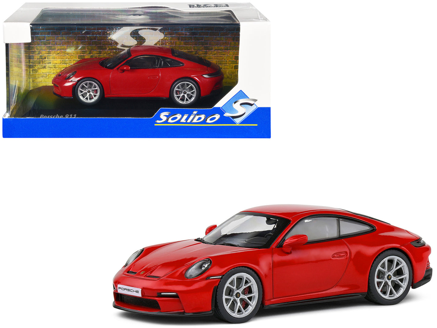 Porsche 911 (992) GT3 Touring Guards Red 1/43 Diecast Model Car by Solido