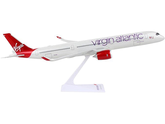 Airbus A350-1000 Commercial Aircraft "Virgin Atlantic" (G-VLUX) White with Red Tail (Snap-Fit) 1/250 Plastic Model by Skymarks