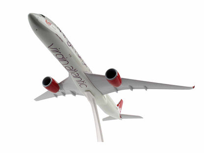 Airbus A350-1000 Commercial Aircraft "Virgin Atlantic Airways" (G-VXWB) Gray with Red Tail (Snap-Fit) 1/200 Plastic Model by Skymarks