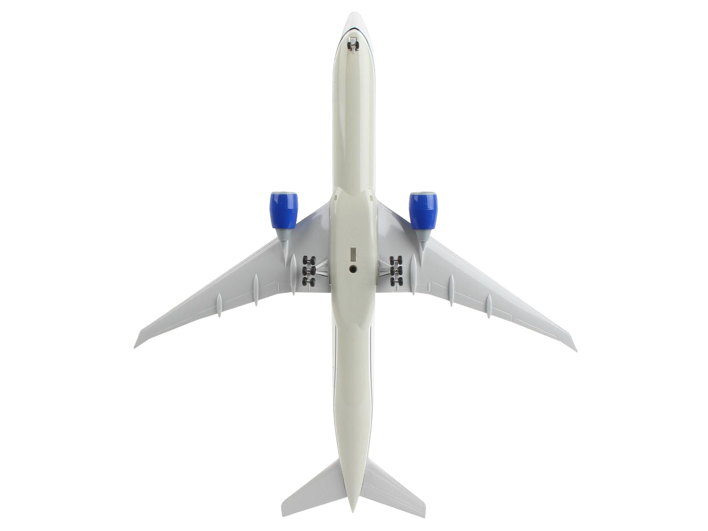 Boeing 777-300 Commercial Aircraft with Landing Gear "United Airlines" (N2749U) White with Blue Tail (Snap-Fit) 1/200 Plastic Model by Skymarks