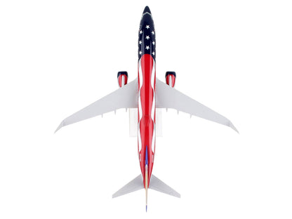 Boeing 737-800 Commercial Aircraft "Southwest Airlines - Freedom One" (N500WR) USA Flag Livery (Snap-Fit) 1/130 Plastic Model by Skymarks