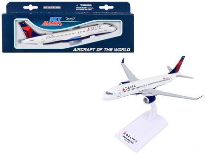 Airbus A220-300 Commercial Aircraft "Delta Air Lines" (N301DU) White with Red and Blue Tail (Snap-Fit) 1/200 Plastic Model by Skymarks