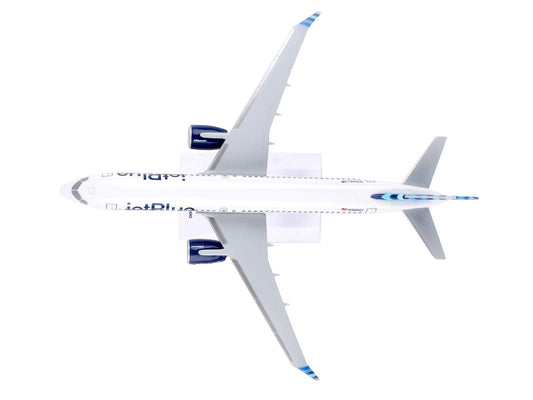 Airbus A220-300 Commercial Aircraft "JetBlue Airways" (N3044J) White with Blue Tail (Snap-Fit) 1/200 Plastic Model by Skymarks