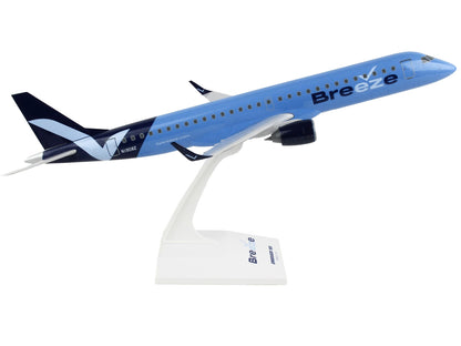 Embraer E195 Commercial Aircraft "Breeze Airways" (N190BZ) Blue (Snap-Fit) 1/100 Plastic Model by Skymarks