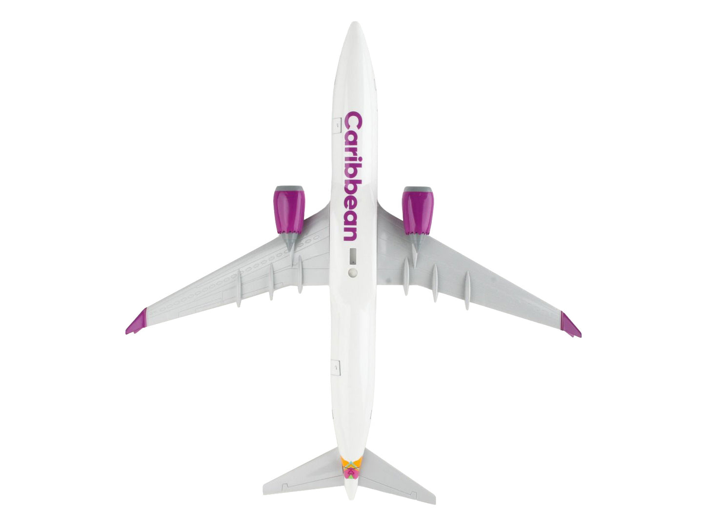 Boeing 737 MAX 8 Commercial Aircraft "Caribbean Airlines" White with Tail Graphics (Snap-Fit) 1/130 Plastic Model by Skymarks