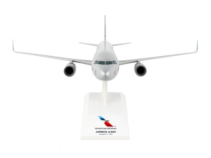 Airbus A321 Commercial Aircraft "American Airlines - Medal of Honor" (N167AN) Gray with Red and Blue Tail (Snap-Fit) 1/150 Plastic Model by Skymarks