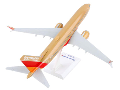 Boeing 737 MAX 8 Commercial Aircraft "Southwest Airlines" (N572UP) Tan with Red and Orange Stripes (Snap-Fit) 1/130 Plastic Model by Skymarks