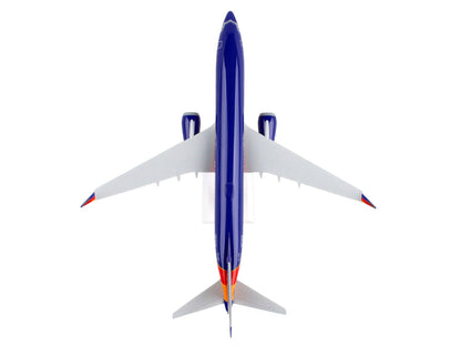 Boeing 737 MAX 8 Commercial Aircraft "Southwest Airlines" (N872CB) Blue with Red and Orange Stripes (Snap-Fit) 1/130 Plastic Model by Skymarks