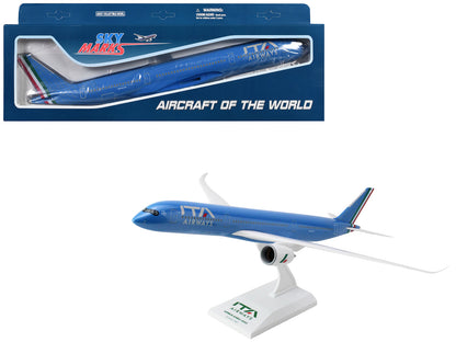 Airbus A350-900 Commercial Aircraft "ITA Airways" Blue with Striped Tail (Snap-Fit) 1/200 Plastic Model by Skymarks