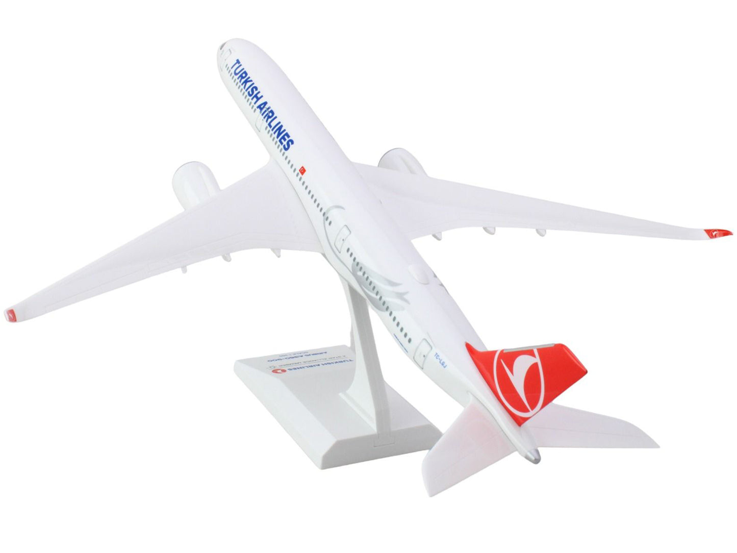 Airbus A350-900 Commercial Aircraft "Turkish Airlines" (TC-LGJ) White with Red Tail (Snap-Fit) 1/200 Plastic Model by Skymarks