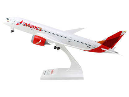 Boeing 787-8 Commercial Aircraft "Avianca" (N796AV) White with Red Tail (Snap-Fit) 1/200 Plastic Model by Skymarks