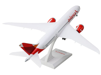 Boeing 787-8 Commercial Aircraft "Avianca" (N796AV) White with Red Tail (Snap-Fit) 1/200 Plastic Model by Skymarks