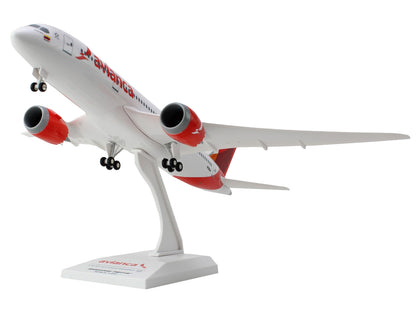 Boeing 787-8 Commercial Aircraft "Avianca" (N796AV) White with Red Tail (Snap-Fit) 1/200 Plastic Model by Skymarks