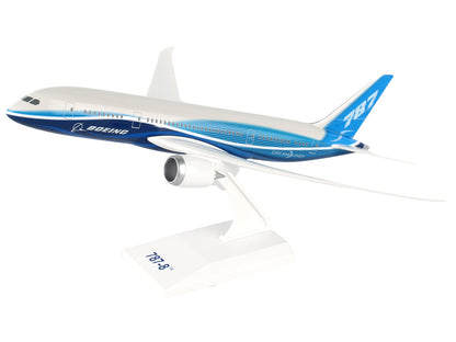 Boeing 787-8 Dreamliner Commercial Aircraft "Boeing House Colors" White and Blue (Snap-Fit) 1/200 Plastic Model by Skymarks