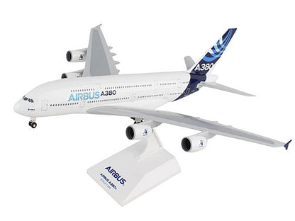 Airbus A380-800 Commercial Aircraft "Airbus" (F-WWDD) White with Dark Blue Tail (Snap-Fit) 1/200 Plastic Model by Skymarks