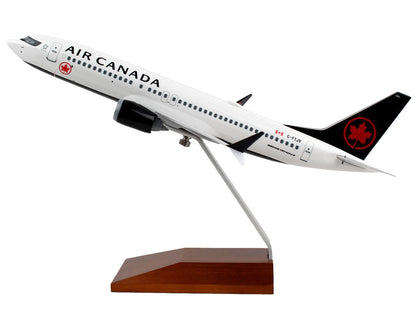 Boeing 737 MAX 8 Commercial Aircraft "Air Canada" (C-FTJV) White with Black Tail (Snap-Fit) 1/130 Plastic Model by Skymarks