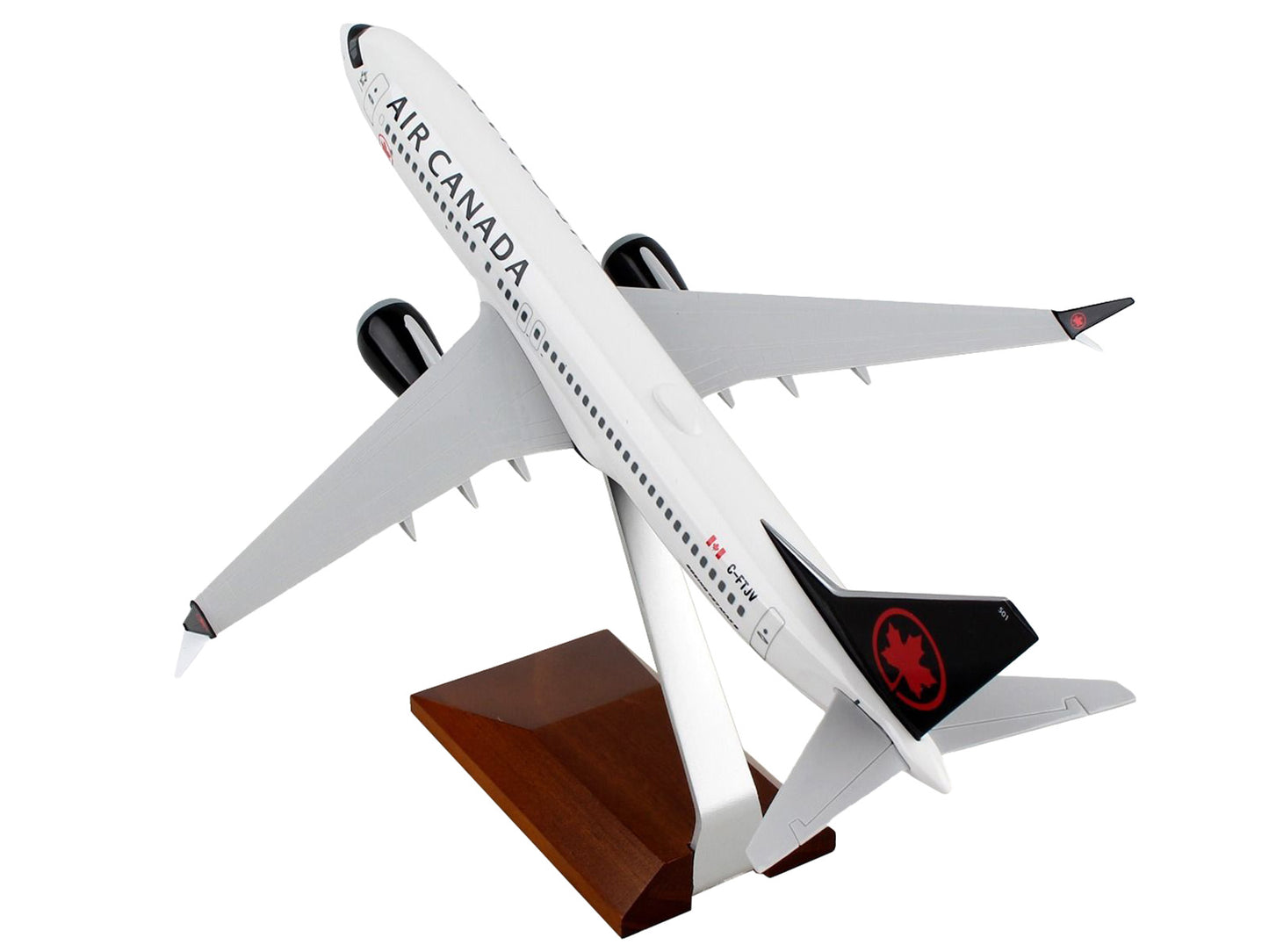 Boeing 737 MAX 8 Commercial Aircraft "Air Canada" (C-FTJV) White with Black Tail (Snap-Fit) 1/130 Plastic Model by Skymarks