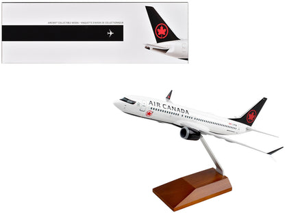 Boeing 737 MAX 8 Commercial Aircraft "Air Canada" (C-FTJV) White with Black Tail (Snap-Fit) 1/130 Plastic Model by Skymarks