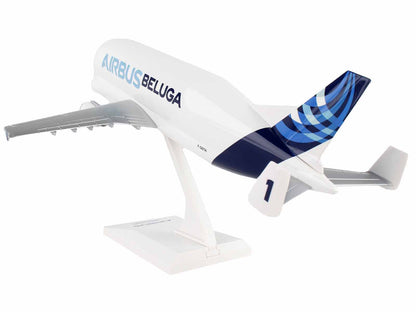 Airbus Beluga 1 Commercial Aircraft "Airbus Beluga" (F-GSTA) White with Blue Tail (Snap-Fit) 1/200 Plastic Model by Skymarks