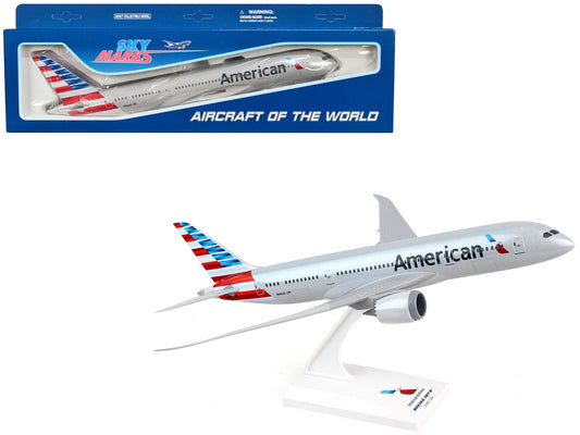 Boeing 787-8 Commercial Aircraft "American Airlines" (N800AN) Gray with Blue and Red Tail (Snap-Fit) 1/200 Plastic Model by Skymarks