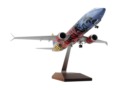 Boeing 737 MAX 8 Commercial Aircraft with Landing Gear "Southwest Airlines - Imua One" (N8710M) Hawaiian Livery (Snap-Fit) 1/100 Plastic Model by Skymarks