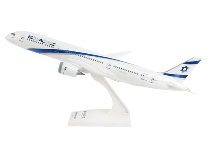 Boeing 787-9 Dreamliner Commercial Aircraft "El Al Israel Airlines" (4X-EDA) White with Blue Stripes (Snap-Fit) 1/200 Plastic Model by Skymarks