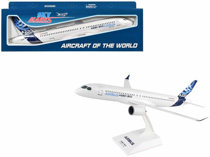 Airbus A220-300 Commercial Aircraft "Airbus" (C-FFDO) White with Blue Tail (Snap-Fit) 1/100 Plastic Model by Skymarks