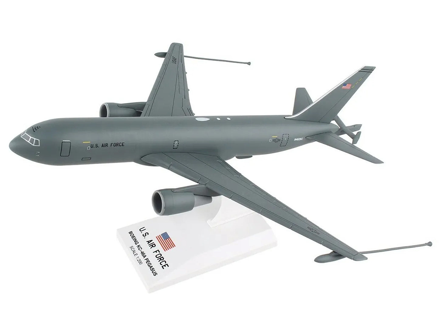 Boeing KC-46A Pegasus Aircraft "United States Air Force" (N462KC) Gray (Snap-Fit) 1/200 Plastic Model by Skymarks