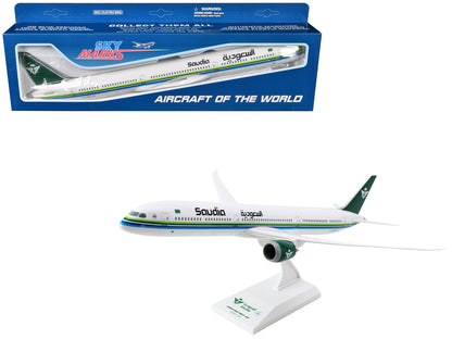 Boeing 787-10 Commercial Aircraft "Saudia Airlines" White with Green and Blue Stripes (Snap-Fit) 1/200 Plastic Model by Skymarks