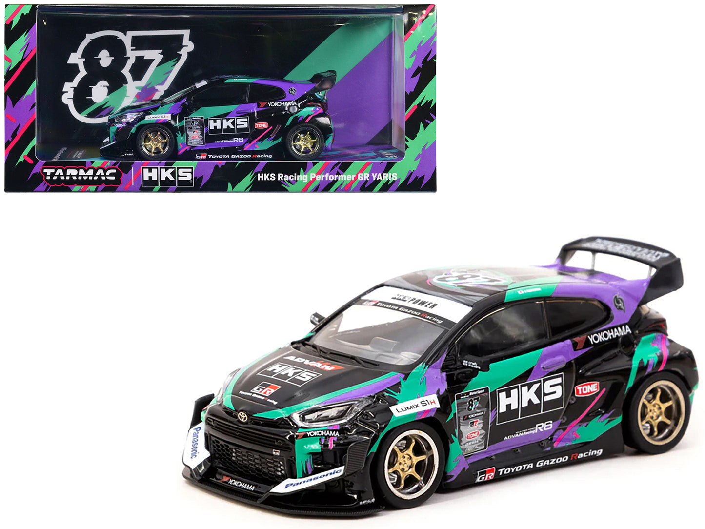 Toyota Yaris KS Racing Performer GR "Hobby43" Series 1/43 Diecast Model Car by Tarmac Works