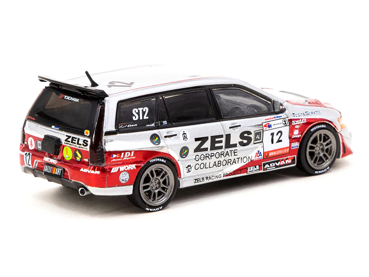 Mitsubishi Lancer Evolution Wagon RHD (Right Hand Drive) #12 Yasushi Kikuchi - Hideki Nishimura "Super Taikyu Series" (2007) "Hobby64" Series 1/64 Diecast Model Car by Tarmac Works