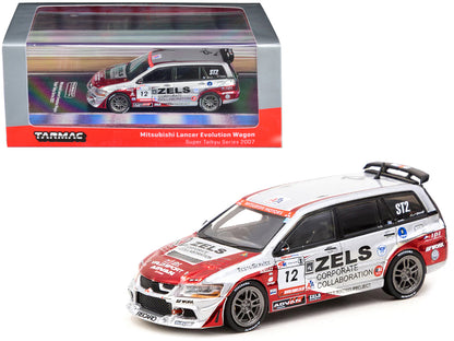 Mitsubishi Lancer Evolution Wagon RHD (Right Hand Drive) #12 Yasushi Kikuchi - Hideki Nishimura "Super Taikyu Series" (2007) "Hobby64" Series 1/64 Diecast Model Car by Tarmac Works