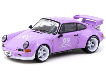 RWB Backdate #99 Violetta Purple "Idlers 12 hours" (2016) "Hobby64" Series 1/64 Diecast Model Car by Tarmac Works