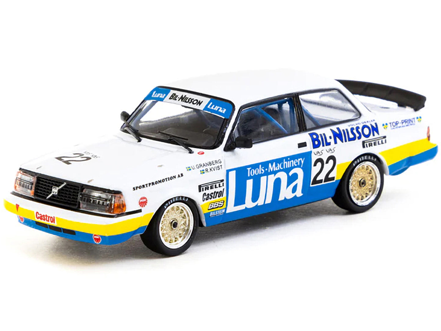 Volvo 240 Turbo #22 Ulf Granberg - Robert L. Kvist Winner "European Touring Car Championship Zolder" (1984) "Hobby64" Series 1/64 Diecast Model Car by Tarmac Works