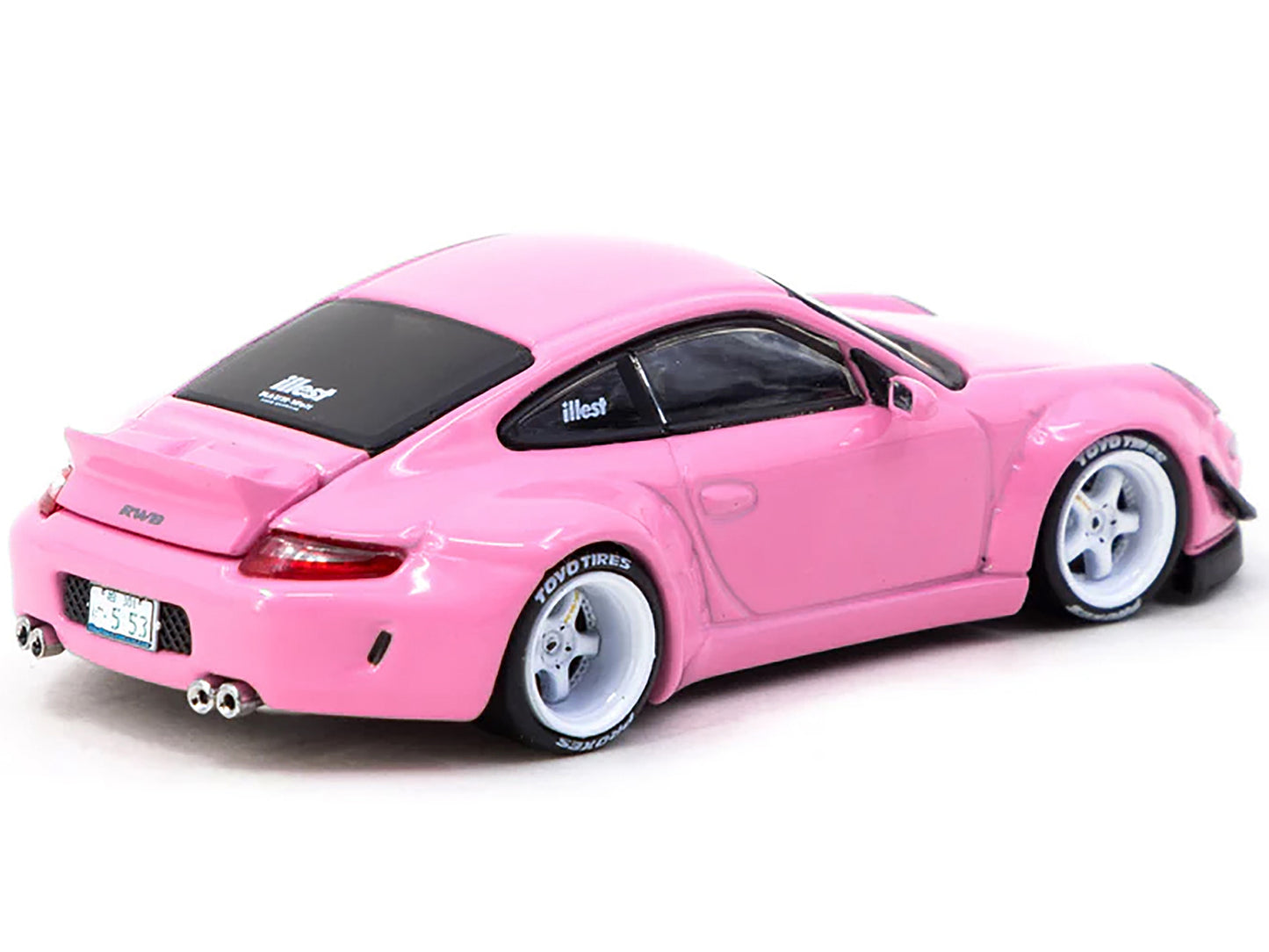 RWB 997 "Toyo Tires" Pink "Hobby64" Series 1/64 Diecast Model by Tarmac Works