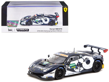 Ferrari 488 GT3 #23 Alex Albon Winner "DTM Nurburgring Race 2" (2021) "Hobby64" Series 1/64 Diecast Model Car by Tarmac Works