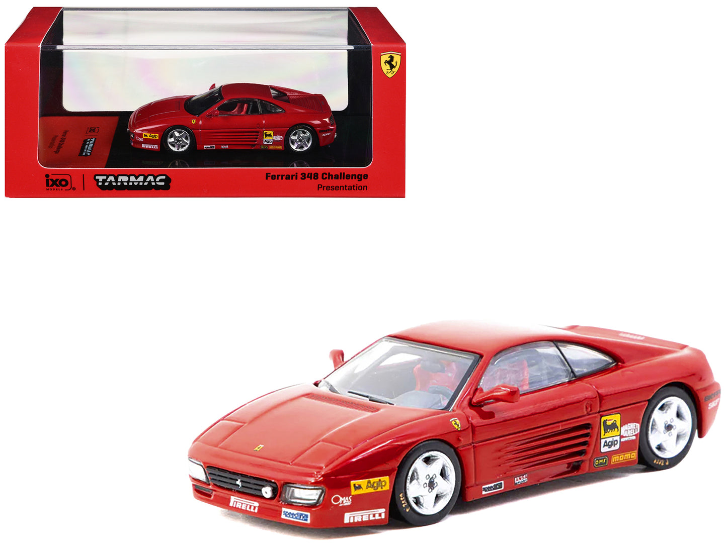 Ferrari 348 Challenge "Presentation Version" Red "Hobby64" Series 1/64 Diecast Model by Tarmac Works