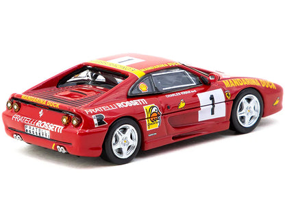 Ferrari F355 Challenge RHD (Right Hand Drive) #1 Charles Kwan Winner "Macau Super Car Race" (1994) "Hobby64" Series 1/64 Diecast Model Car by Tarmac Works