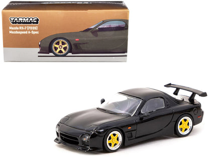 Mazda RX-7 FD3S Mazdaspeed A-Spec Brilliant Black "Global64" Series 1/64 Diecast Model by Tarmac Works